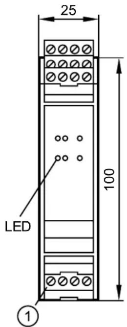 IFM G1503S - Schéma d'encombrement - 1