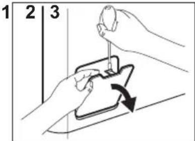 AEG L6TBB64G - Pour nettoyer la pompe, procedez comme suit : - 1