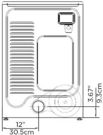 MIDEA MLE52N3AWW - Dimensions for installation - 1