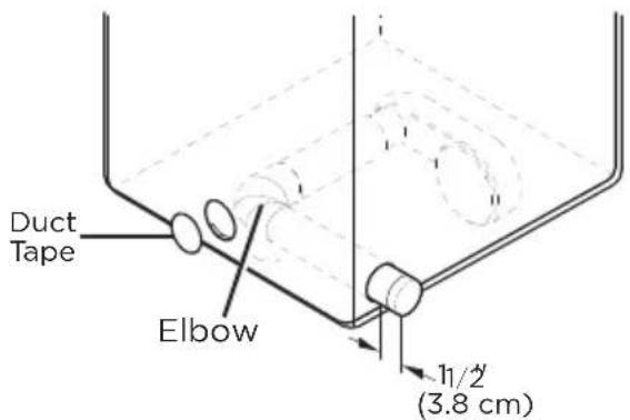 MIDEA MLE52N3AWW - Option 1: Side venting - 2