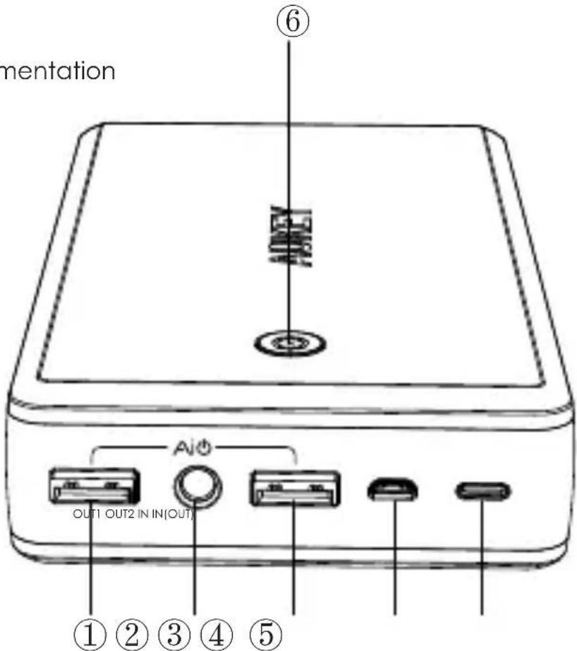 Aukey PBY3 - Diagramme de Produit - 1