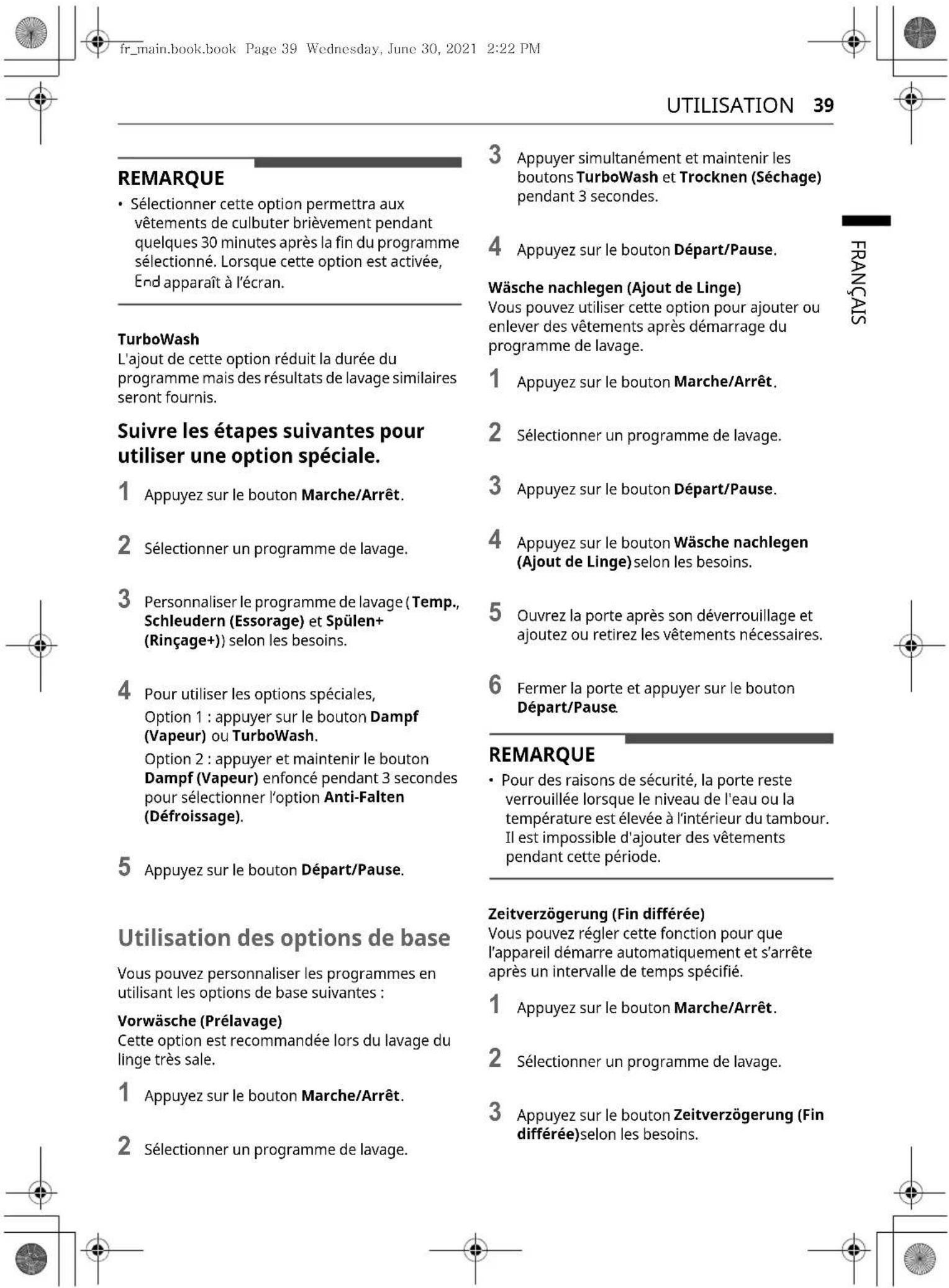 LG V9WD128H2 - Utilisation d'options spéciales - 1
