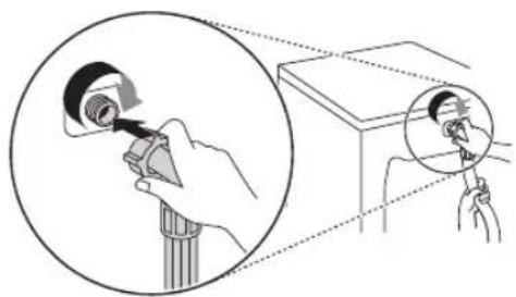 LG V9WD128H2 - Connessione del tubo all'elettrodomestico - 1