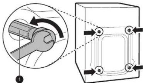 LG V9WD128H2 - Rimozione dei bulloni per il trasporto - 1
