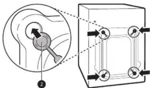LG V9WD128H2 - Rimozione dei bulloni per il trasporto - 2