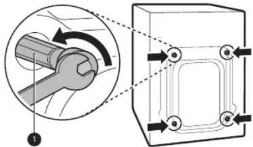 LG V9WD128H2 - Entfern der Transportschrauben - 1