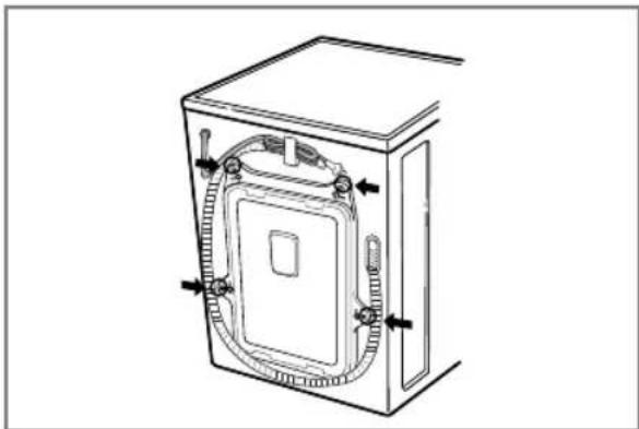 LG WD16331FDK - ■ Verwijderen van de vergrendelingsbouten - 1