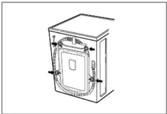 LG WD16331FDK - ■ Dépose des vis de bridage - 1
