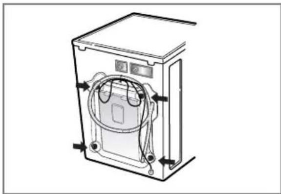 LG F1409QDS - ■ Dépose des vis de bridage - 1