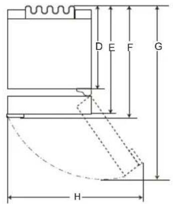 LG GBB71SWEGN - Dimensões e distâncias - 2
