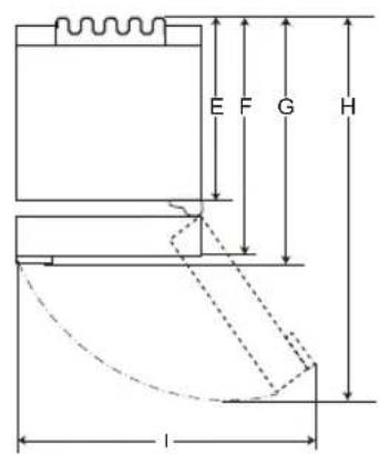 LG GBP62SWXCC - Dimenzije in razdalje - 2