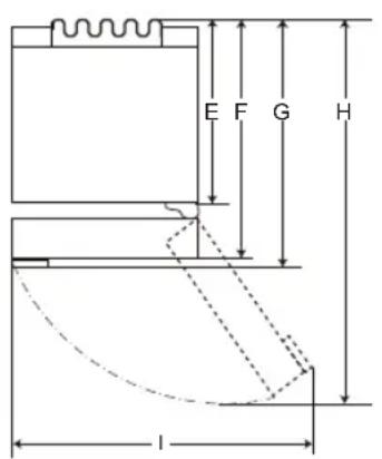 LG GBP62SWXCC - Mäl og afstande - 2