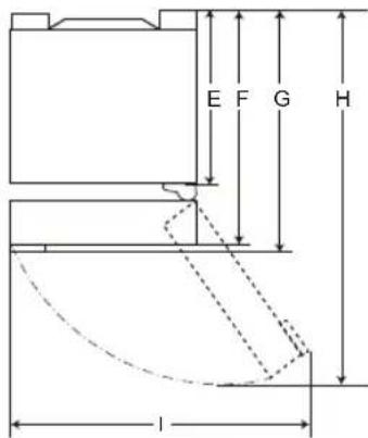 LG GBP62SWXCC - Dimensjoner og klaring - 3