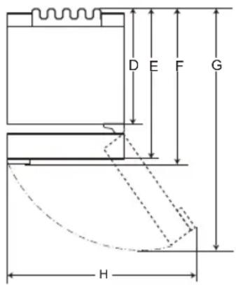 LG GBB72PZEGN - Dimensions et dégagements - 2