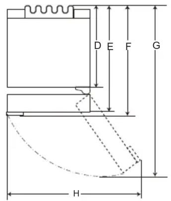 LG GBB71PZEGN - Dimensões e distâncias - 2