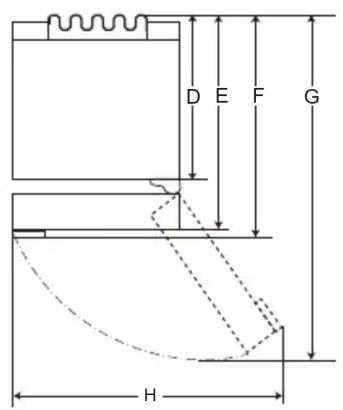 LG GBB71PZEGN - Dimensioner och marginaler - 2