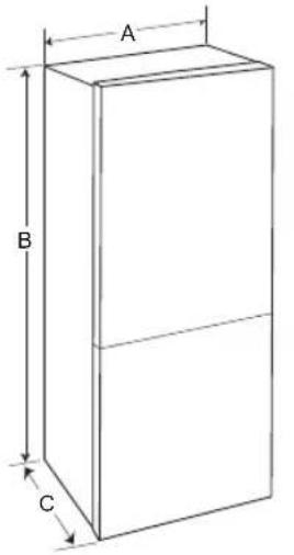 LG GBB71MCEGN - Dimensiones y separaciones - 1