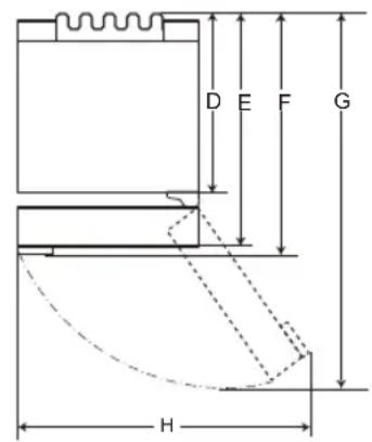 LG GBB71MCEGN - Dimensions et dégagements - 2