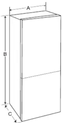 LG GBB71MCEGN - Dimensions et dégagements - 1