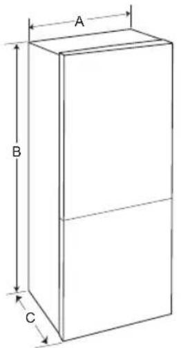 LG GBB71MCEGN - Dimensioni e distance - 1