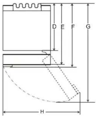 LG GBB71SWUGN - Dimensions et dégagements - 2