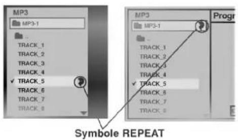 MP3 MP3-1 TRACK_1 TRACK_2 TRACK_3 TRACK_4 ✓ TRACK_5 TRACK_6 TRACK_7 TRACK_8 Symbole REPEAT MP3 MP3-1 Progr TRACK_1 TRACK_2 TRACK_3 TRACK_4 ✓ TRACK_5 TRACK_6 TRACK_7 TRACK_8