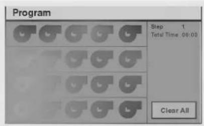 Program Step 1 Total Time: 09:03 Clear All