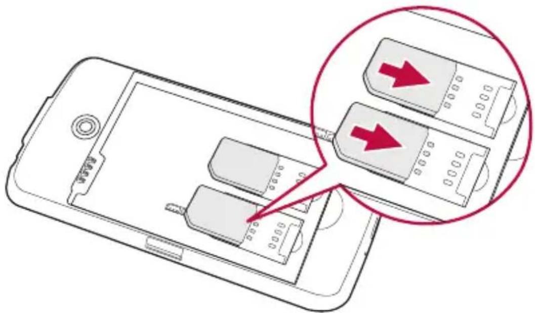 LG LGG420 - Installing the SIM Cards - 4