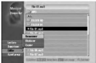 LG RH7927CML - Attribution d'un nom à un fichier dans le disque dur ou la carte mémoire - 1