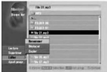 LG RH7927CML - Options des menus CD audio et Musique - 1