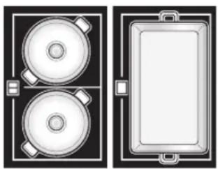 LG SKSIT3601G - Cookware placement in Flexible Cooking Zones - 1