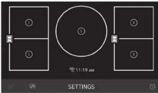 LG SKSIT3601G - Selecting the Cooking Zone - 1