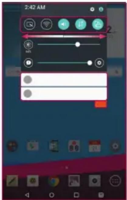LG V497 - Ouverture du panneau de notifications - 1