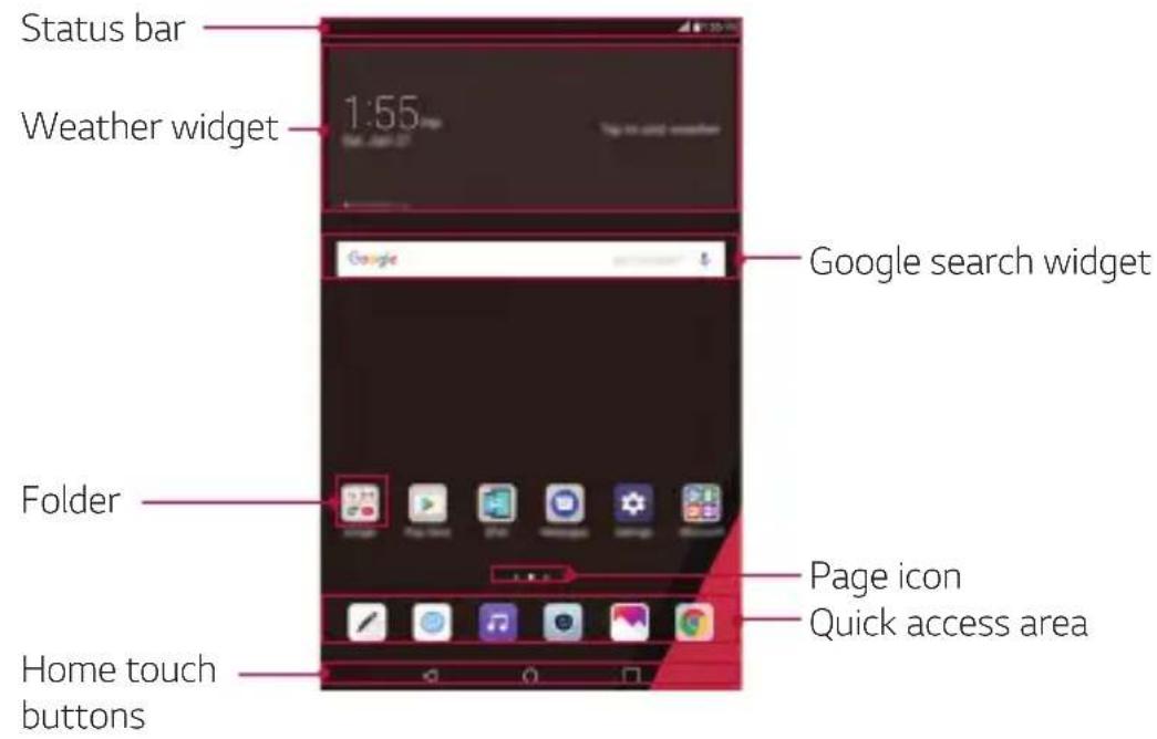 LG V533 - Home Screen Layout - 1