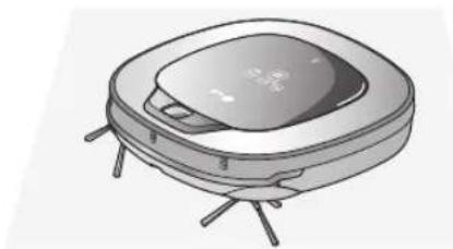 LG VR64702LVMT - Bij de melding "Die wielen raken de grond nicht. Zet de Hombot op een vlakke ondergrond." - 2