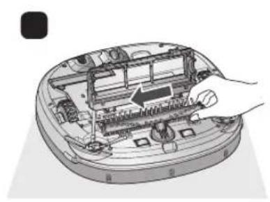 LG VR64702LVMT - Bij de melding "Verwijder het materiaal van de borstels aan de onderzijde" - 3