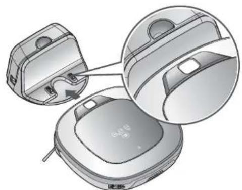 LG VR64702LVMT - Si se emite el mensaje de voz: «Bateria bajo. Por favor, situe el HomBot en la estación de inizio para cargar.» - 1