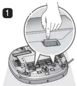 LG VR64702LVMT - Al messaggio vocale, "Togliere qualsiasi materiale estraneo alla spazzola centrale di HomBot." - 1