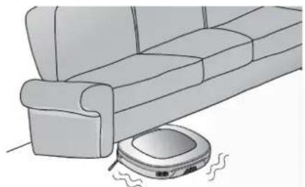 LG VR64702LVMT - Beim Erhalt der Sprachnachricht, "Der HomBot kann die Reinigung nicht fortsetzen.itte das Umfeld prufen." - 1