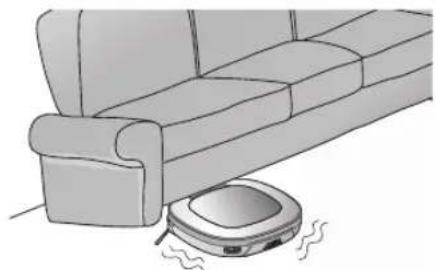 LG VR64702LVMT - Bij de melding "Hombot kan nicht doorgaan met schoonmaken. Controller deruimte rondon de Hombot." - 1