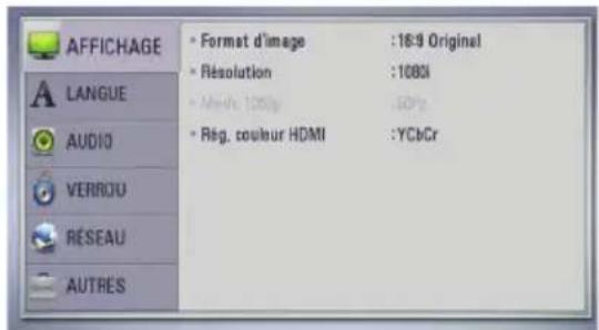 LG BD555C - Réglage de la résolution - 1