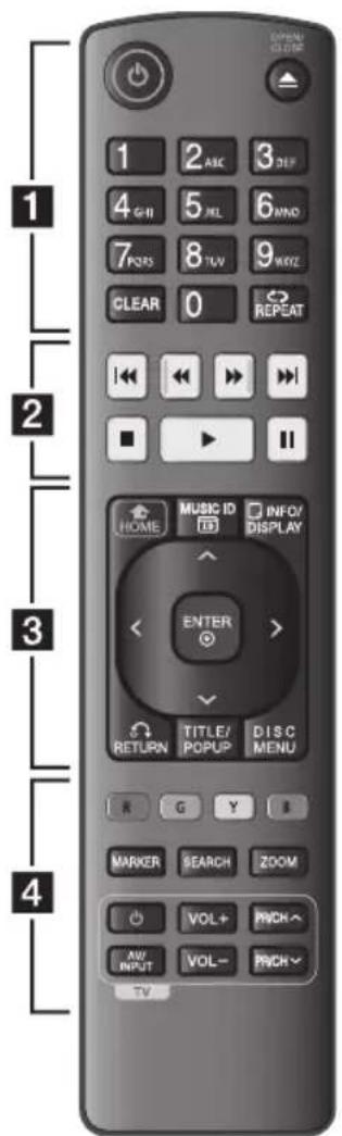 LG BD550C - Télécommande - 2