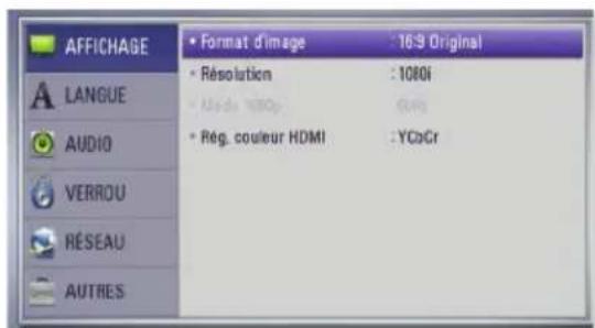 LG BD620C - Réglage de la résolution - 2