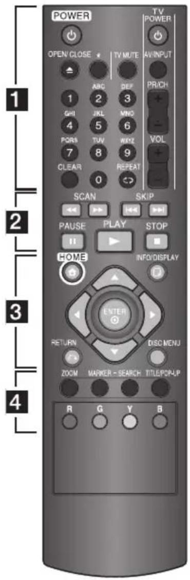 LG BD620C - Télécommande - 2