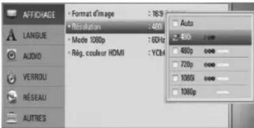 LG BD590C - Réglage de la résolution - 3