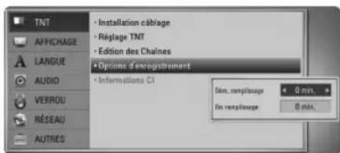 LG BXC590 - Réglage des options d'enregistrement - 1