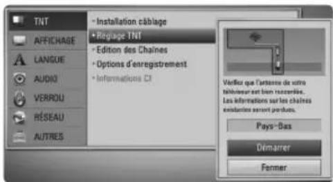 LG BXC590 - Recherche automatique des chaînes pour l'antenne terrestre - 2