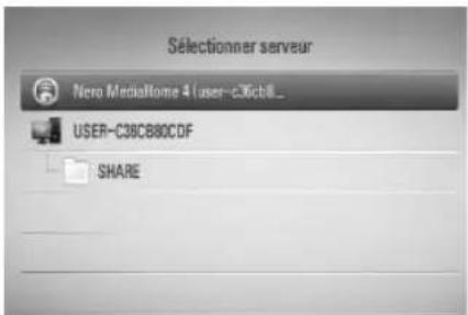 LG BXC590 - Accès à un serveur multimédia DLNA - 1