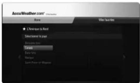 LG BXC590 - Consultation de la météo - 2