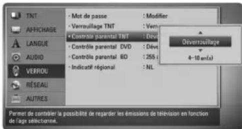 LG BXC590 - Réglage du contrôle parental de la télévision numérique - 1